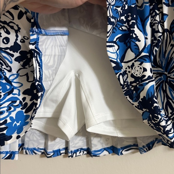 NWT Lilly Pulitzer Luxletic Bacio Skort Upf 50 XL in Low Tide Navy Pandarama - Picture 5 of 7